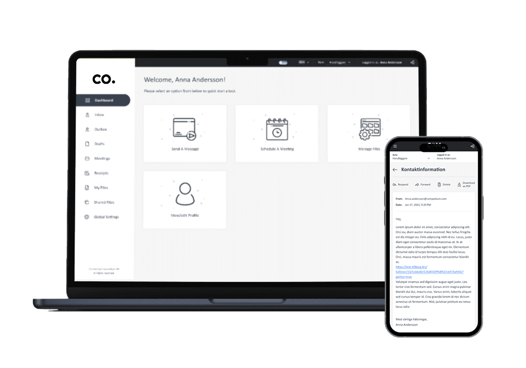 Send sensitive information as secure messages